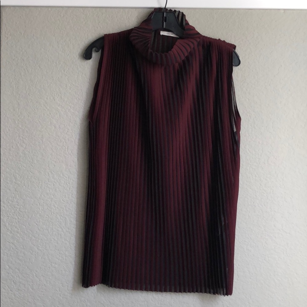 Old Celine Bordeaux top